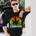 Cannabis ヴィンテージ 麻葉 レトロ マリファナ 長袖Tシャツ 彼への贈り物