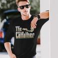 The Catfather 面白い猫 お父さん 父の日 ビンテージ 猫 父親 長袖Tシャツ 彼への贈り物