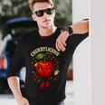 Cherrylicious キュート チェリー さくらんぼ おもしろフルーツ 長袖Tシャツ 彼への贈り物