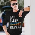 Eatleep Invest Repeat Investment Trading 長袖Tシャツ 彼への贈り物