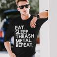Eatleep Thrash メタルリピート 音楽 長袖Tシャツ 彼への贈り物
