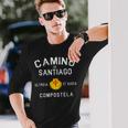 El Camino Deantiago Buen Caminot James Way ハイキングギフト 長袖Tシャツ 彼への贈り物