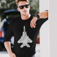 F-15 イーグルジェットファイター 長袖Tシャツ 彼への贈り物