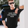 F Ck You F Cking F Ck 面白い皮肉tシャツ ギャグギフト 長袖Tシャツ 彼への贈り物