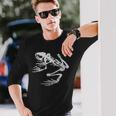 Frogman Bonefrog アンティーク調ホワイトプリント 長袖Tシャツ 彼への贈り物