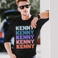 Modern Repeated Text Kenny 長袖Tシャツ 彼への贈り物