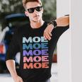Modern Repeated Text Moe 長袖Tシャツ 彼への贈り物