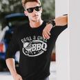 Grill And Chill おもしろbbqバーベキューシェフ 肉料理人 長袖Tシャツ 彼への贈り物