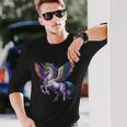 Happy Mardi Gras ユニコーンマスク ニューオーリンズフェスティバル 長袖Tシャツ 彼への贈り物