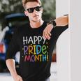 Happy Pride Month レインボー ゲイプライド アリー Lgbt メンズ レディース キッズ 長袖Tシャツ 彼への贈り物