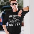 Harmonicists Blow Better ハーモニカ 長袖Tシャツ 彼への贈り物