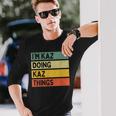 I'm Kaz Doing Kaz Things 面白い名言 長袖Tシャツ 彼への贈り物