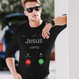 Jesus Calling Jesus Phone クリスチャンtシャツ 長袖Tシャツ 彼への贈り物