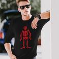 Jolly Roger 海賊旗 レッドスケルトン エドワードロー 長袖Tシャツ 彼への贈り物