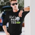 Let's Par ゴルフボール ティーピン付き 面白いゴルフクラブtシャツ 長袖Tシャツ 彼への贈り物
