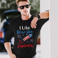 I Likehe Explodes Fireworks 4Th Of July カップル 長袖Tシャツ 彼への贈り物