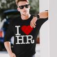 I Love Hr レッドハート 人事 長袖Tシャツ 彼への贈り物