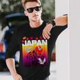 I Love Japan Culture Cool Japanunset Red-Crowned Crane 長袖Tシャツ 彼への贈り物