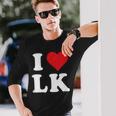 I Love Lk Initials I Heart LK First Last Name L K 長袖Tシャツ 彼への贈り物