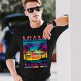 I Love Miami Miamiibes Illustration Graphic s 長袖Tシャツ 彼への贈り物