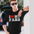 I Love My Fans 長袖Tシャツ 彼への贈り物