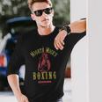 Mighty Mick's ボクシングジム ヴィンテージ アンティーク調 色あせ 長袖Tシャツ 彼への贈り物