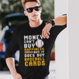 Money Can Buy 野球カード 面白い野球愛好家ファン 長袖Tシャツ 彼への贈り物