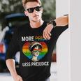 More Pride Less Prejudice Pride Month Lgbtq ゲイ レズビアン 長袖Tシャツ 彼への贈り物