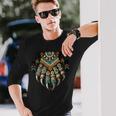 Native Heritage Month 誇り高きネイティブアメリカンのクマの爪 長袖Tシャツ 彼への贈り物