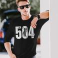 New Orleans 504 Area Code 長袖Tシャツ 彼への贈り物