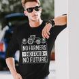 No Farmers No Food No Future ファーマー 農場農場農業 長袖Tシャツ 彼への贈り物