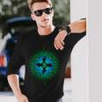 Om Psytrance Goa Psy Rave サイケデリックフェスティバルギフトアイデア 長袖Tシャツ 彼への贈り物