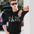 Paris Love France エッフェル塔tシャツ 長袖Tシャツ 彼への贈り物
