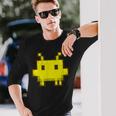 Pixel Gamer Clawd Claude Code Gaming レトロ コーディング ユーモア 長袖Tシャツ 彼への贈り物