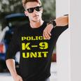 Police K-9ユニット ドッグハンドラー オンデューティー K9 チームオフィサー タクティカル 長袖Tシャツ 彼への贈り物