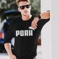 Pork – 面白いtシャツ Bbqスモーカーベーコン愛好家用 長袖Tシャツ 彼への贈り物