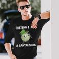 Pretend I Am A Cantaloupe メロン コスチューム マスクメロン 長袖Tシャツ 彼への贈り物