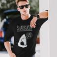 Sharkasm I Lovealad面白い皮肉なシャークスタジオ 長袖tシャツ 長袖Tシャツ 彼への贈り物
