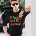 Straight But Not Narrow レインボー Lgbtq Ally 長袖Tシャツ 彼への贈り物