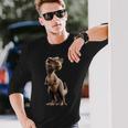 T-レックス ティラノサウルス・レックス 恐竜 恐竜大好き ディノ 長袖Tシャツ 彼への贈り物