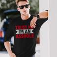 Trust Me I'm An Asshole 長袖Tシャツ 彼への贈り物