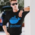 Twoided Docker ソフトウェアプログラミングと開発 長袖Tシャツ 彼への贈り物