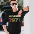 Vintage 1971 50Th Birthday 長袖Tシャツ 彼への贈り物