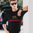 Vintage California Republic Flag ビンテージ・スタイルカリフォルニア共和国旗 長袖Tシャツ 彼への贈り物