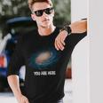 You Are Here 宇宙 銀河 天文学 長袖Tシャツ 彼への贈り物