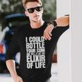 あなたの精子を瓶詰めして人生の万能薬として売ってもいいよ 長袖Tシャツ 彼への贈り物