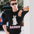 うさぎ Rabbit『ハロー』兎【どうぶつフレンズ】グッズ ゆるくて かわいい イラスト 長袖Tシャツ 彼への贈り物