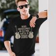 おもしろいドブロプレーヤーブルーグラスラバー 長袖Tシャツ 彼への贈り物