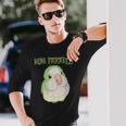 かわいいオキナインコインコクエーカーオウム鳥の恋人 長袖Tシャツ 彼への贈り物