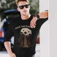 かわいいセイブ ザ プラネット ラッコ 長袖Tシャツ 彼への贈り物